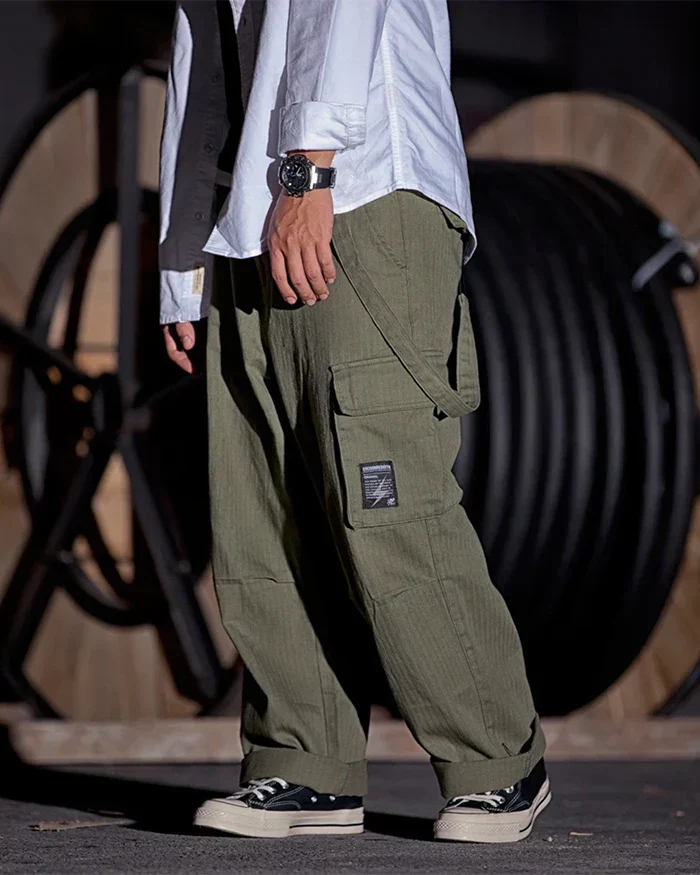Cargo pants with suspenders "Midori" - Image 12