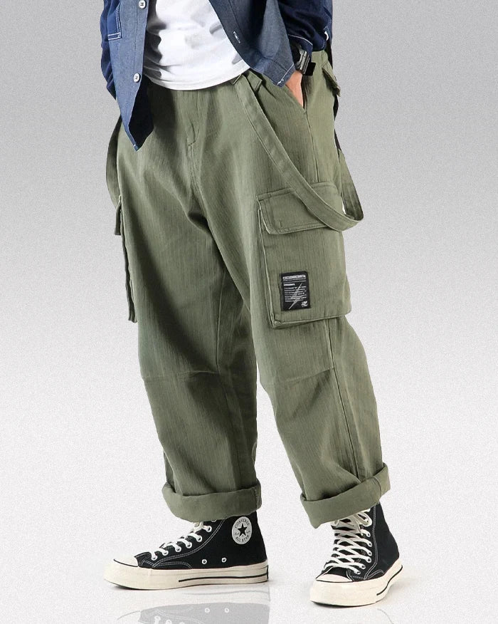 Cargo pants with suspenders "Midori" - Image 2