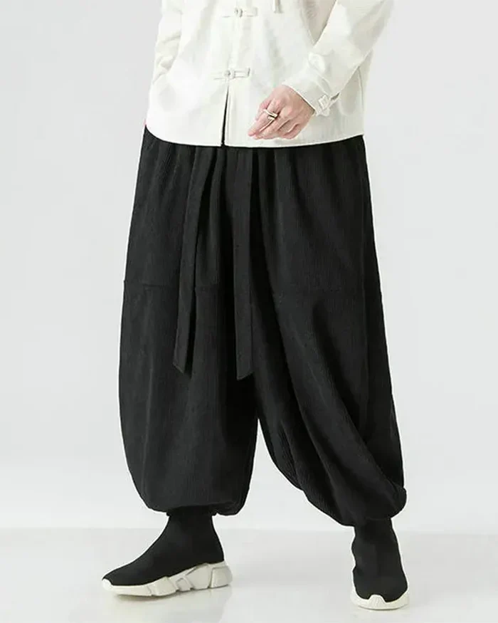 Corduroy Harem Pants "Toshima" - Image 10