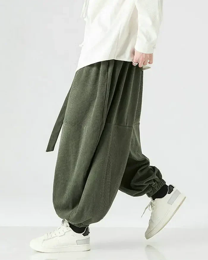 Corduroy Harem Pants "Toshima" - Image 12