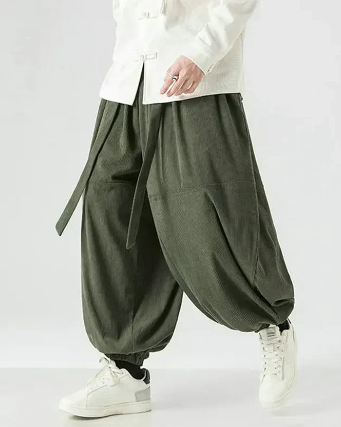Corduroy Harem Pants "Toshima" - Image 13