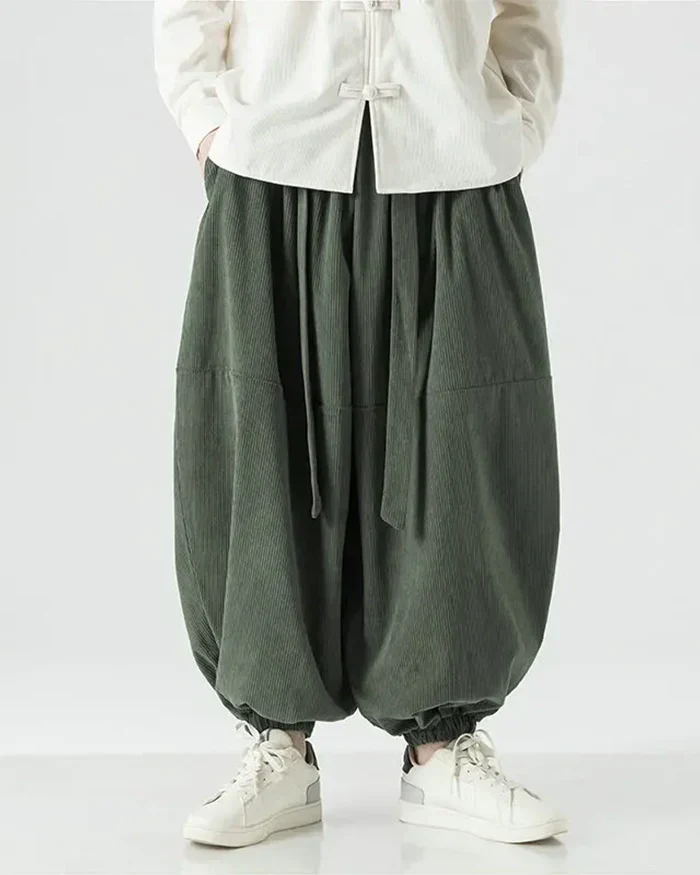 Corduroy Harem Pants "Toshima" - Image 5