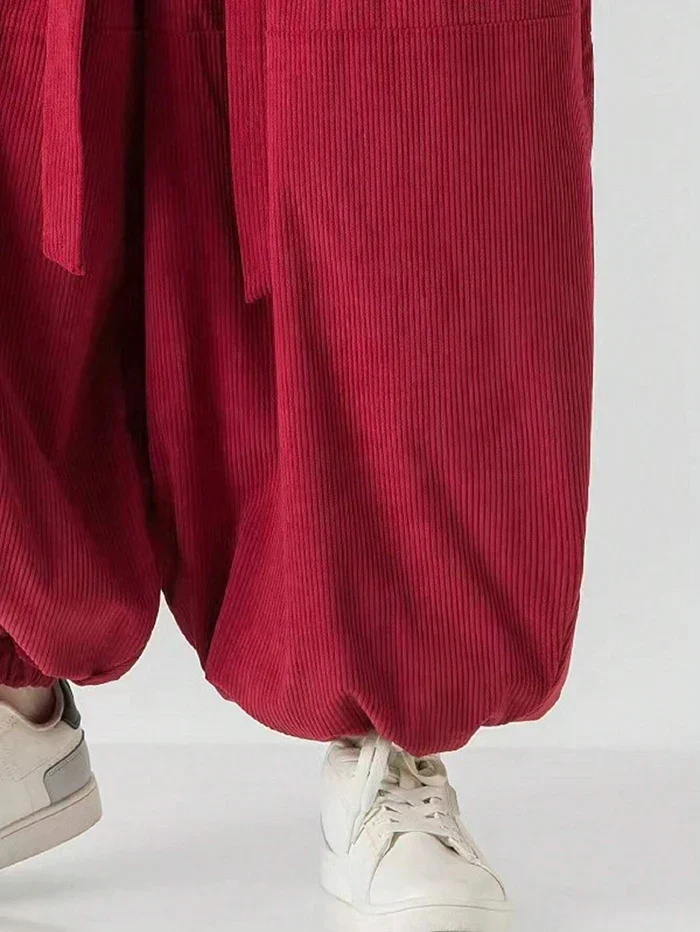 Corduroy Harem Pants "Toshima" - Image 6