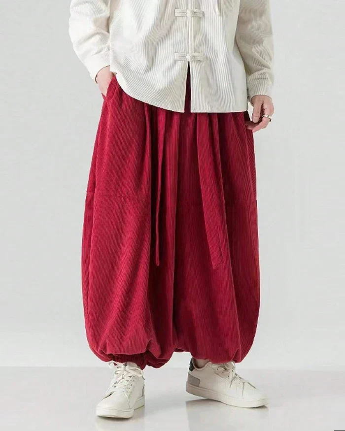 Corduroy Harem Pants "Toshima" - Image 7