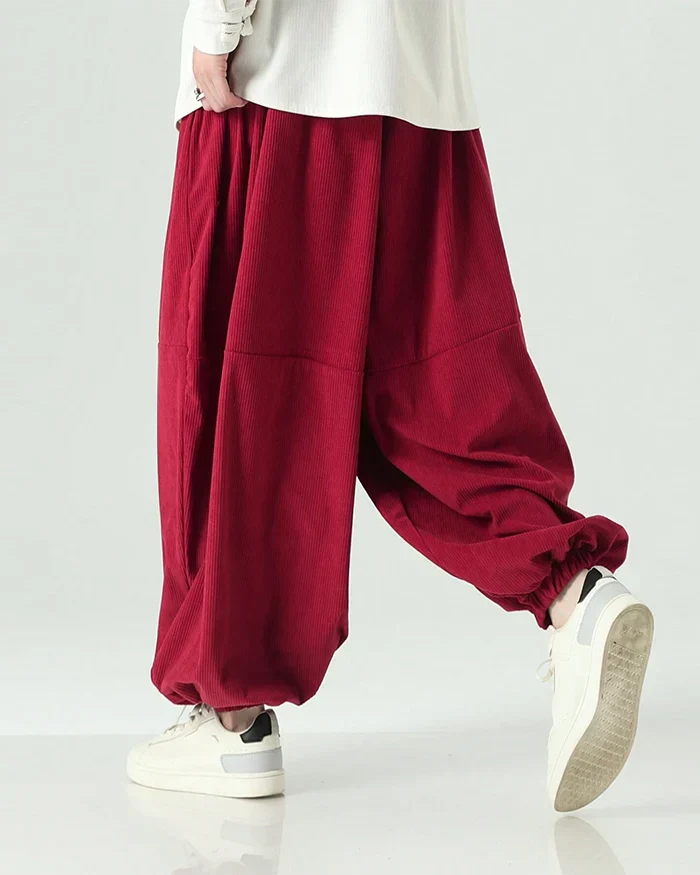 Corduroy Harem Pants "Toshima" - Image 8
