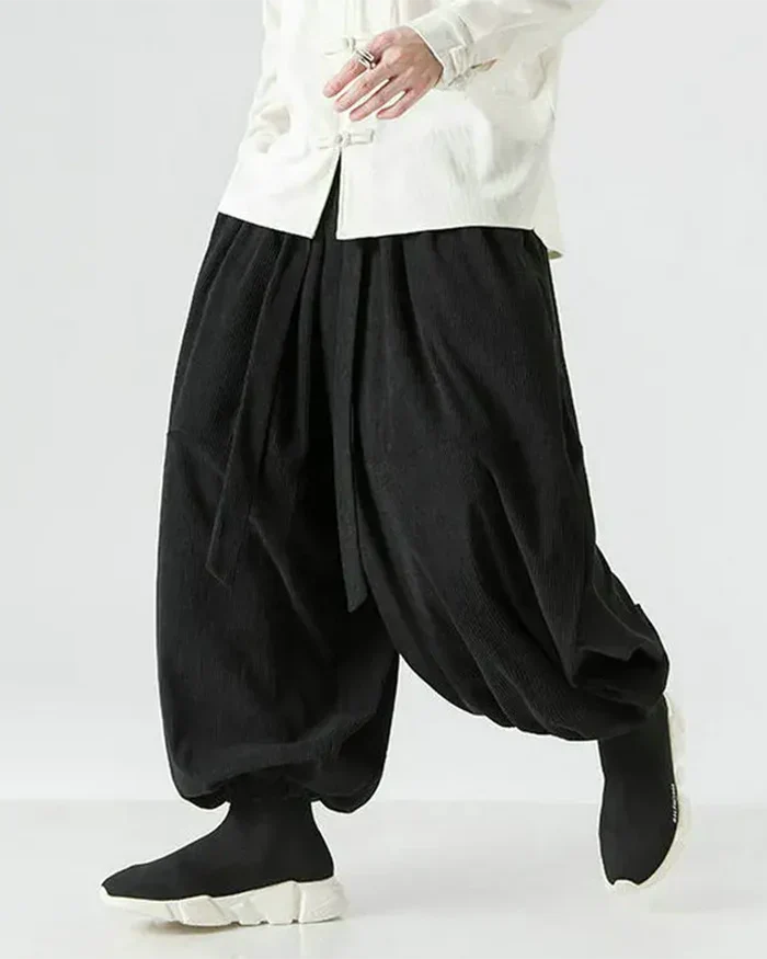 Corduroy Harem Pants "Toshima" - Image 9