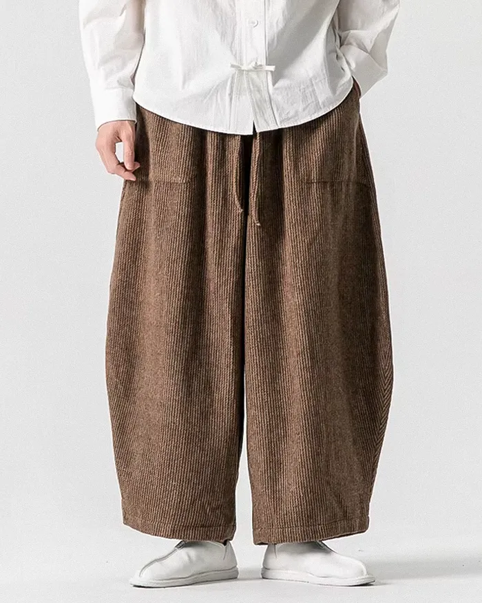 Corduroy pants wide leg "Okaichi" - Image 2
