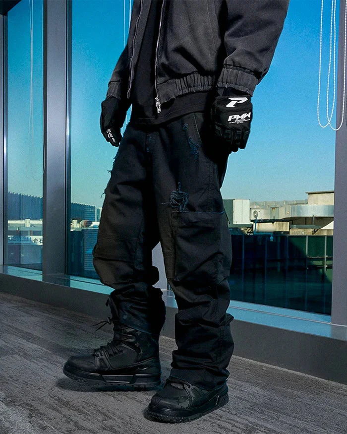 Cyberpunk black pants "Kaichi" - Image 7