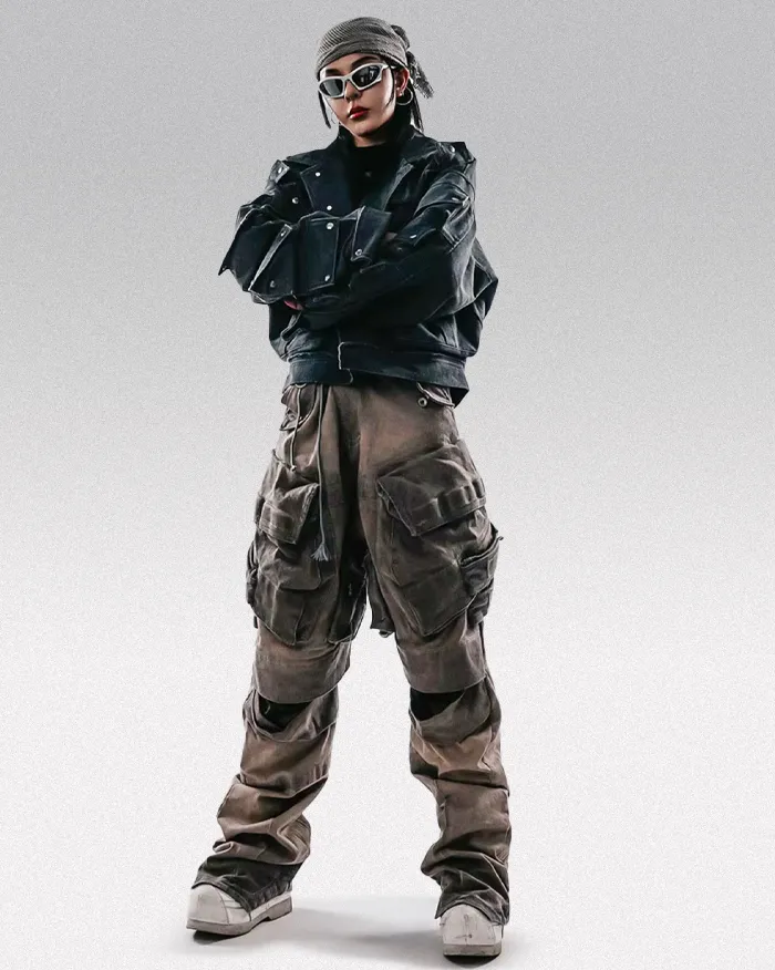 Cyberpunk jean jacket "Nanako" - Image 12