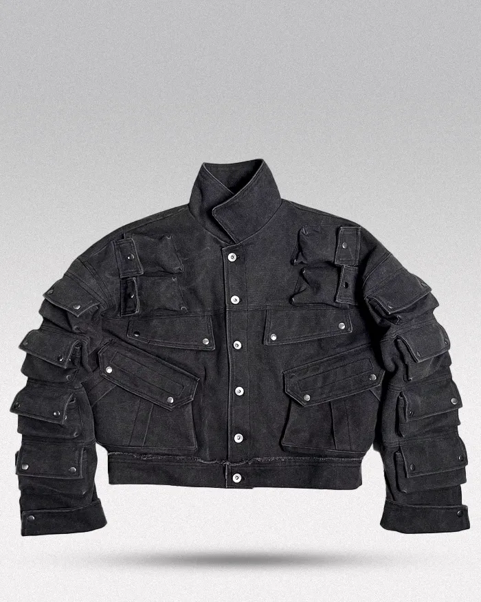 Cyberpunk jean jacket "Nanako" - Image 16