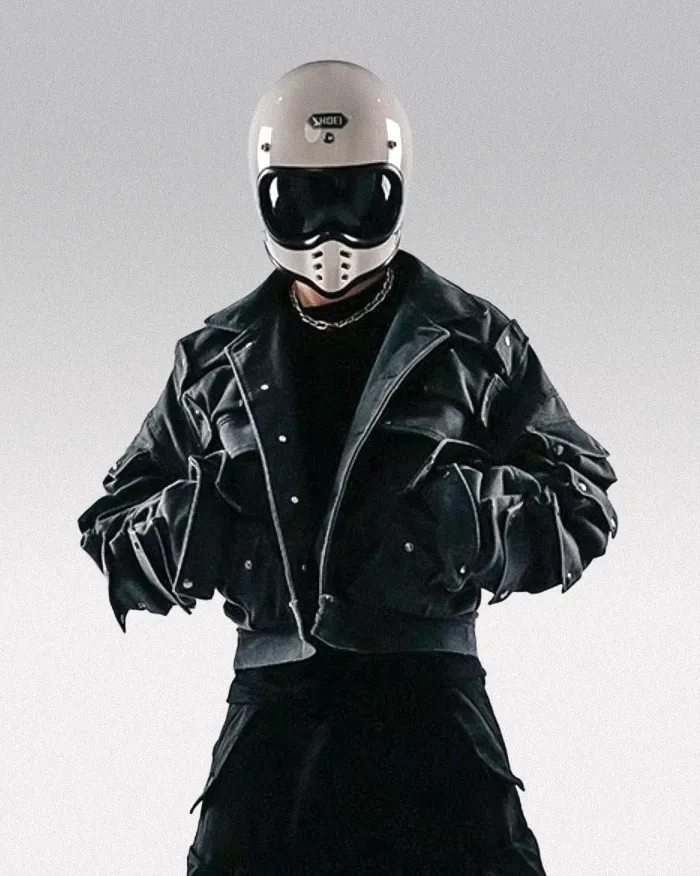 Cyberpunk jean jacket "Nanako" - Image 4