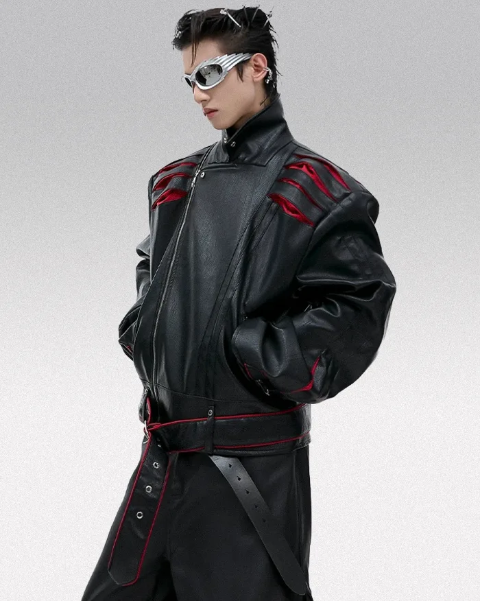 Cyberpunk leather jacket "Ragawa" - Image 4