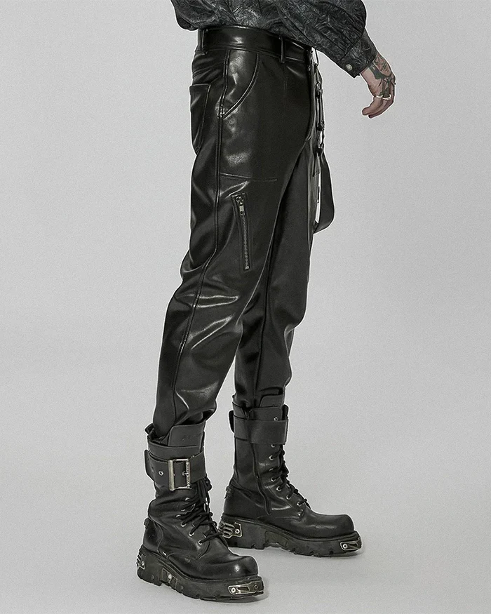 Cyberpunk leather pants "Rumo" - Image 2