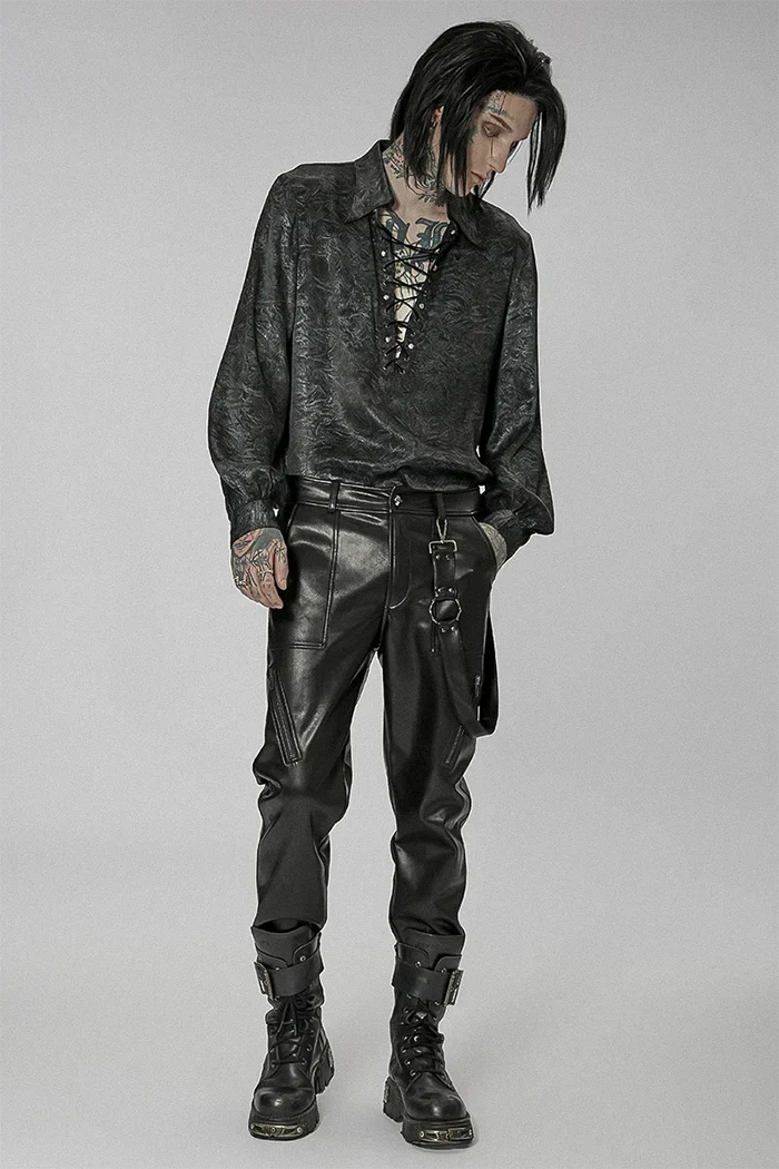 Cyberpunk leather pants "Rumo" - Image 4