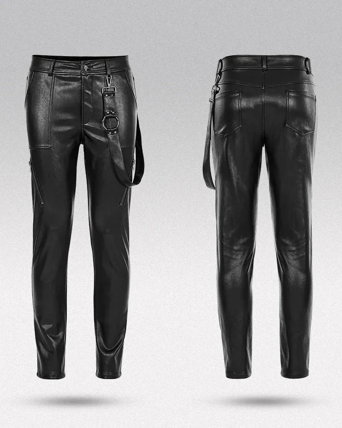 Cyberpunk leather pants "Rumo" - Image 5