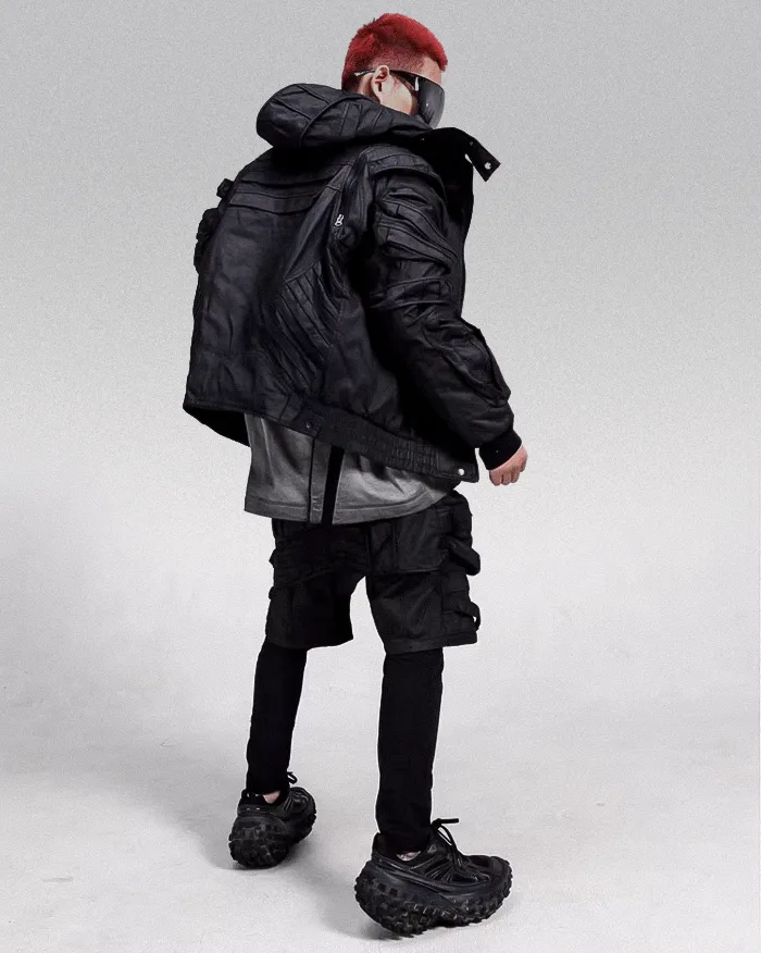 Cyberpunk Waxed jacket "Chiura" - Image 12