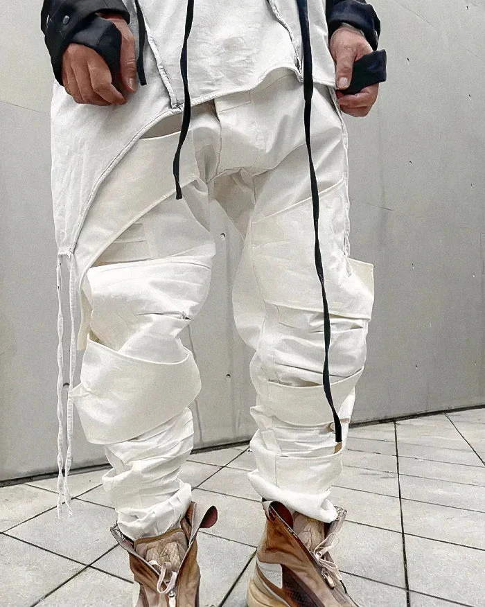 Cyberpunk white pants "Kodate" - Image 5