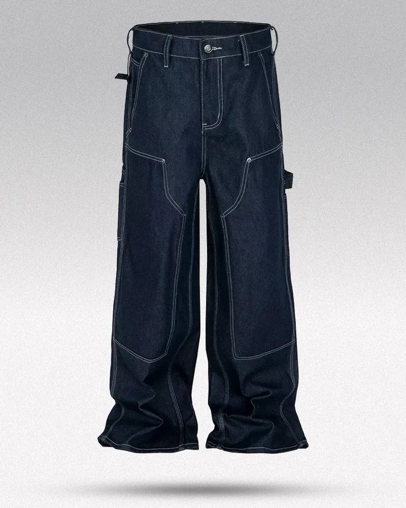 Dark blue baggy jeans "Magane" - Image 7