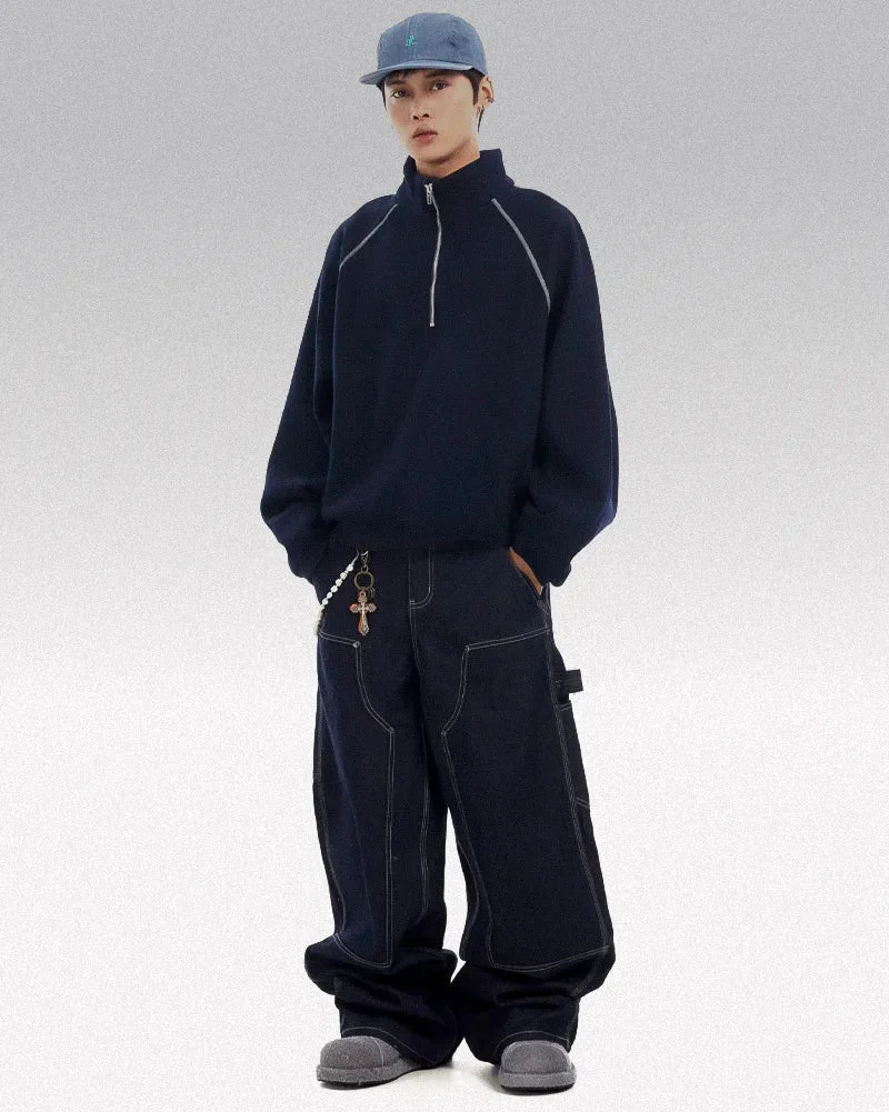 Dark blue baggy jeans "Magane" - Image 9