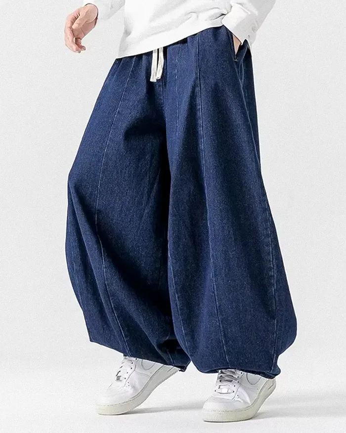 Denim harem pants for men "Toyoba" - Image 3