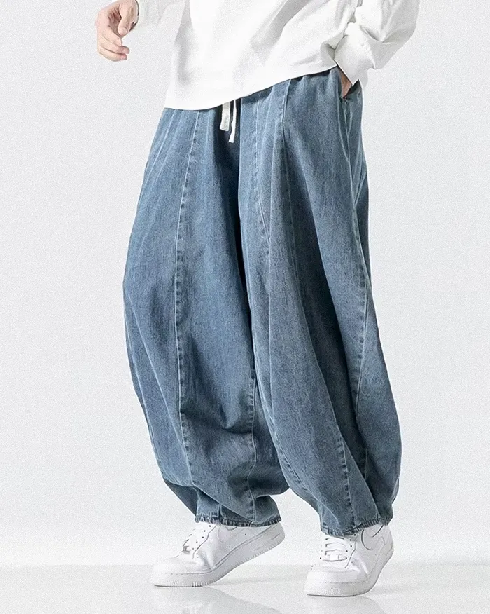 Denim harem pants for men "Toyoba" - Image 4