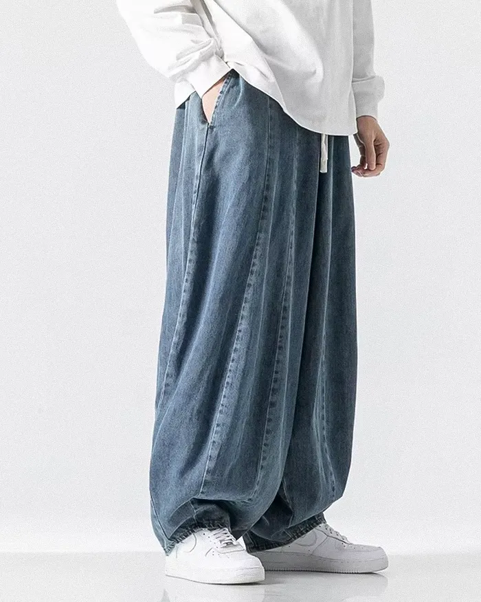 Denim harem pants for men "Toyoba" - Image 8