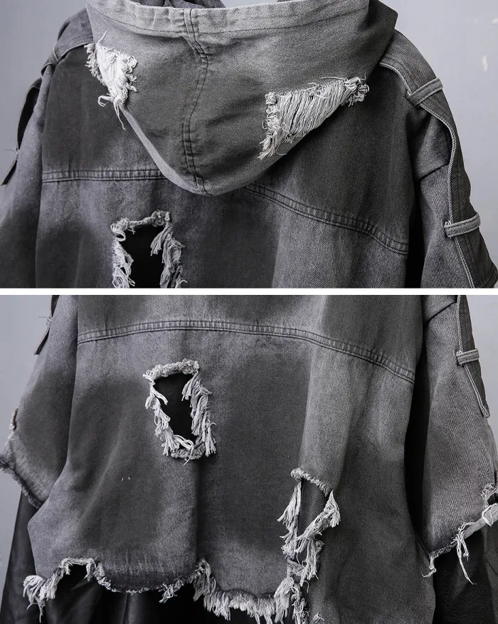Denim patchwork jacket "Shaul" - Image 10