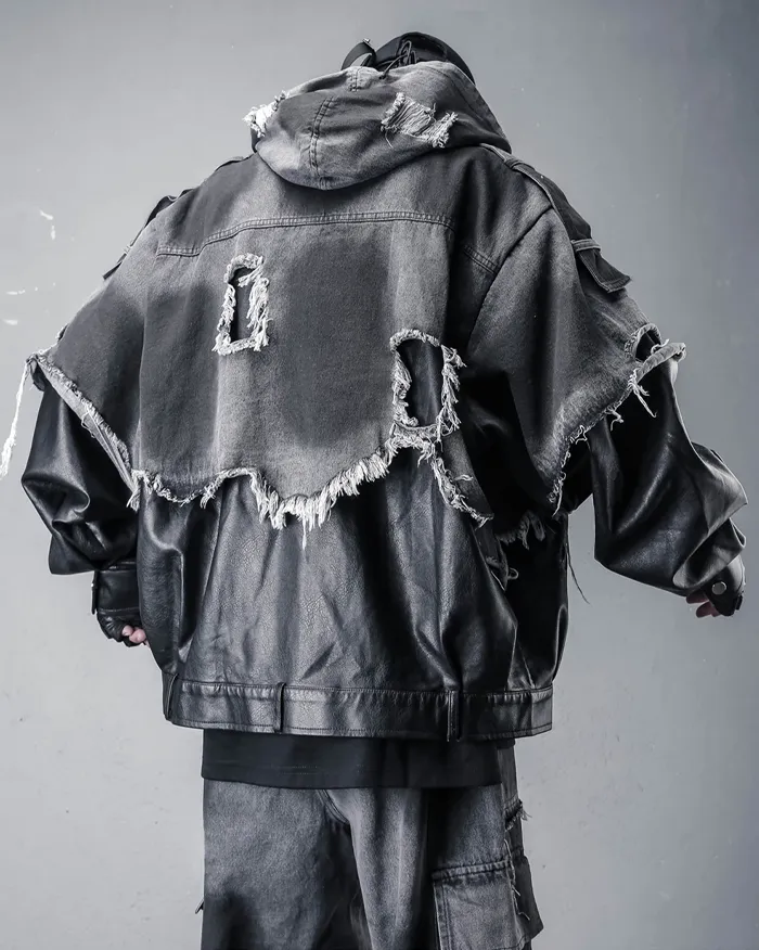 Denim patchwork jacket "Shaul" - Image 6