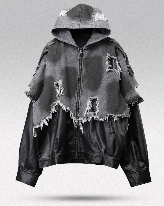 Denim patchwork jacket "Shaul" - Image 7