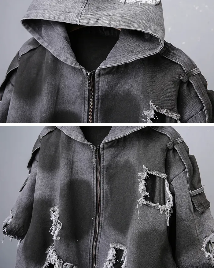 Denim patchwork jacket "Shaul" - Image 8