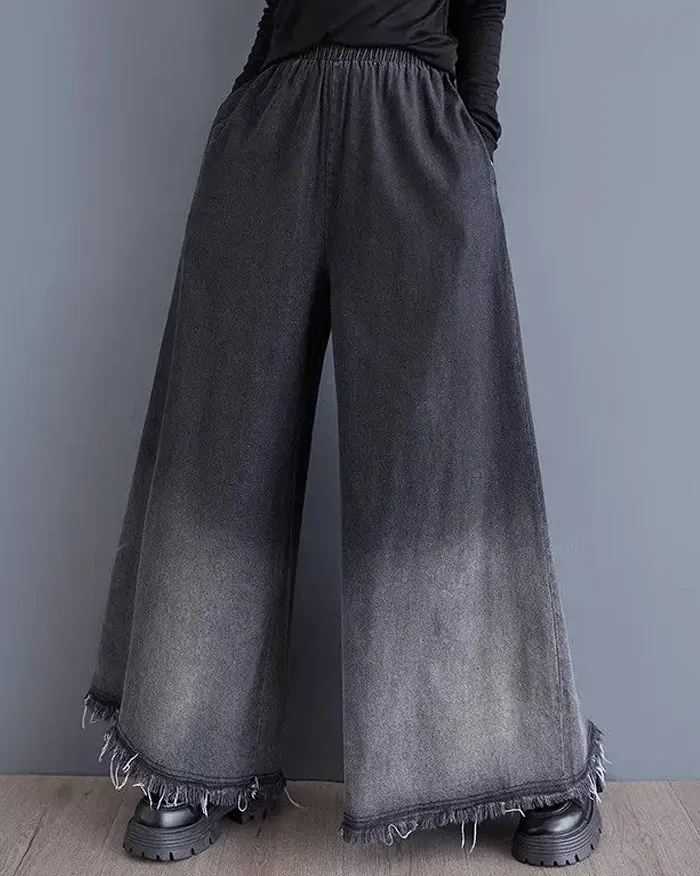 Denim Women Hakama Pants "Kyonan" - Image 4