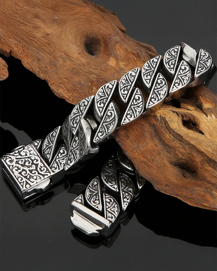 Engraved stainless steel bracelet "Fynix" - Image 12
