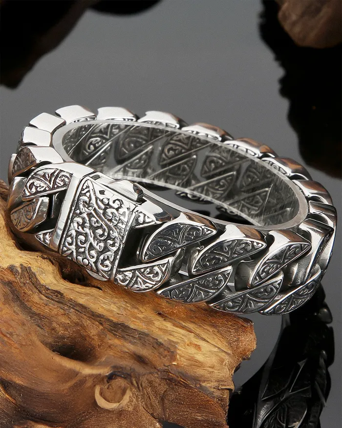 Engraved stainless steel bracelet "Fynix" - Image 7