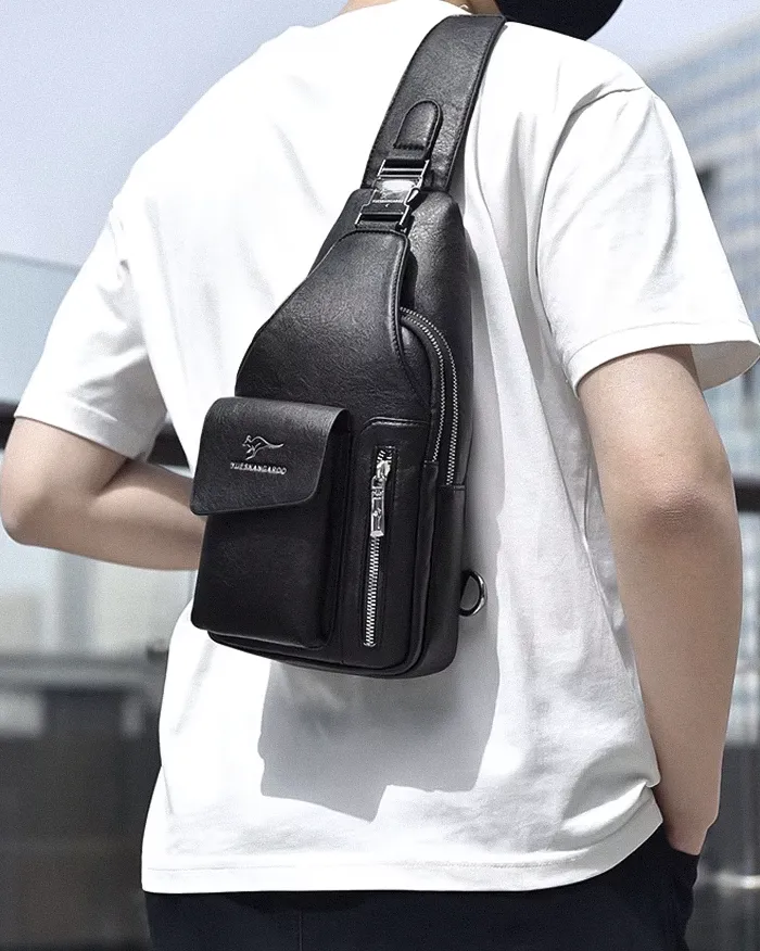Faux leather crossbody bag "Yokashi" - Image 5