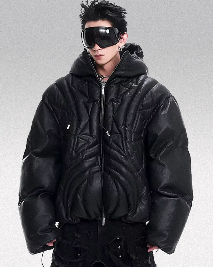 Faux Leather down jacket "Hiratsu" - Image 3