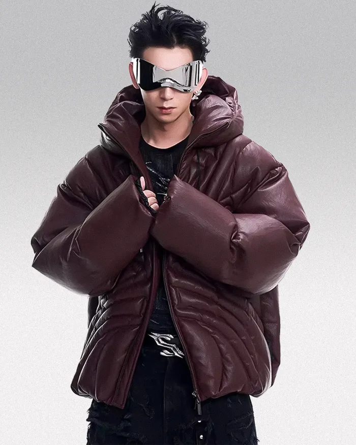 Faux Leather down jacket "Hiratsu" - Image 5
