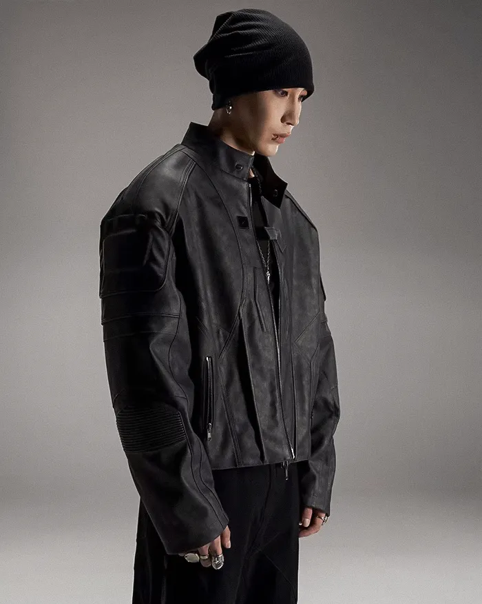 Faux leather jacket "Takagi" - Image 3