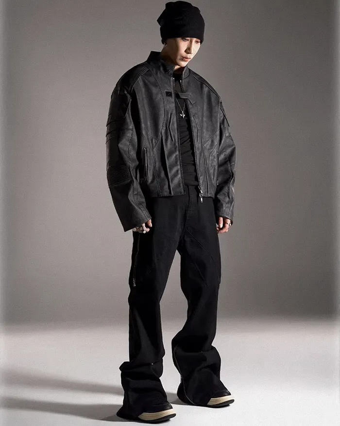 Faux leather jacket "Takagi" - Image 9