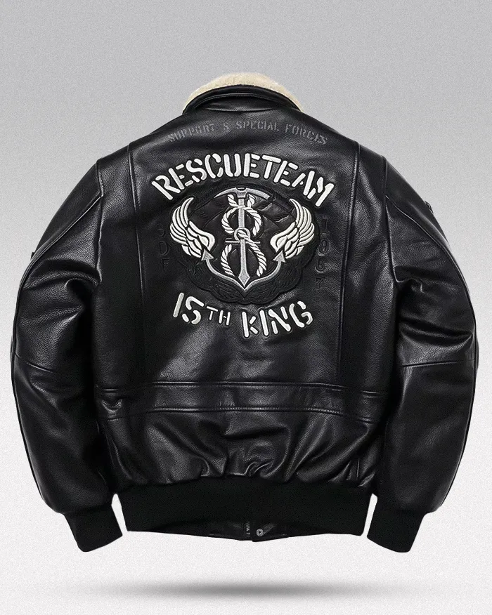 Genuine leather bomber jacket "Myoura" - Image 2