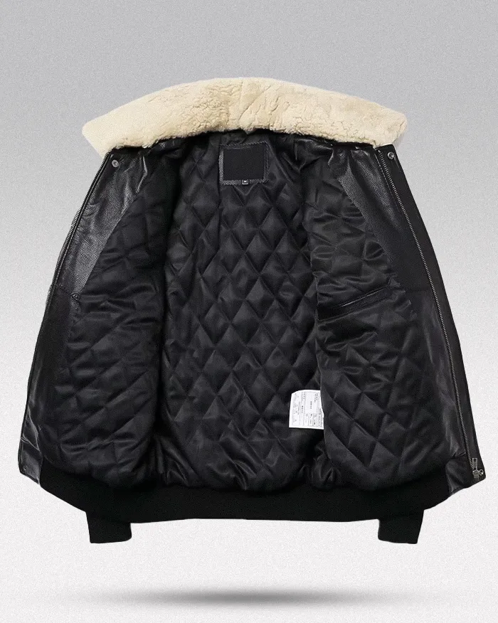 Genuine leather bomber jacket "Myoura" - Image 5