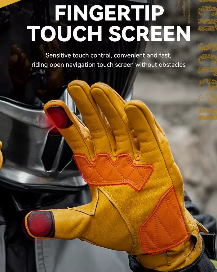 Gloves touch screen leather "Kosa" - Image 10