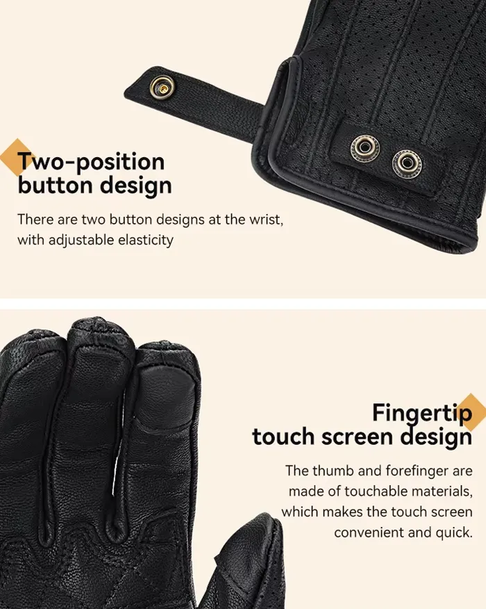Gloves touch screen leather "Kosa" - Image 4