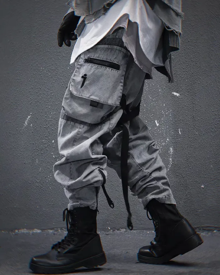Grey techwear pants "Ebino" - Image 2