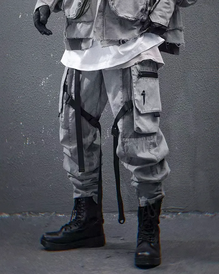 Grey techwear pants "Ebino" - Image 3