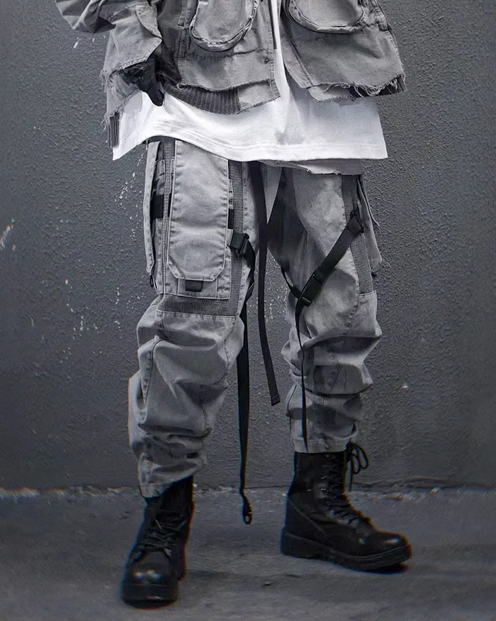 Grey techwear pants "Ebino" - Image 4