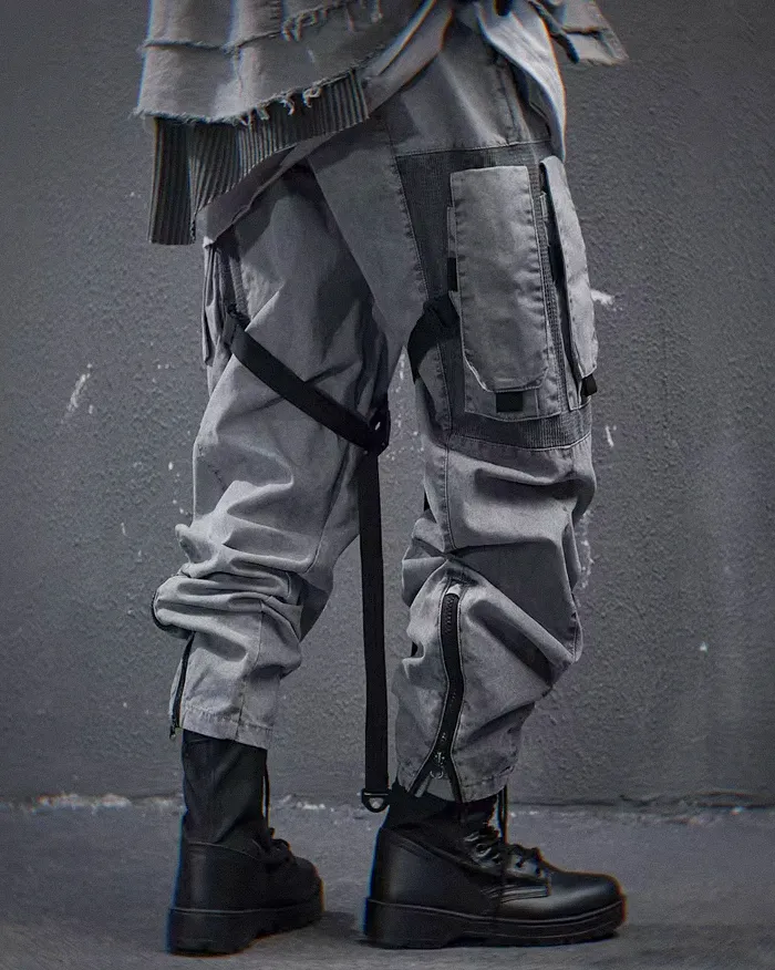 Grey techwear pants "Ebino" - Image 5