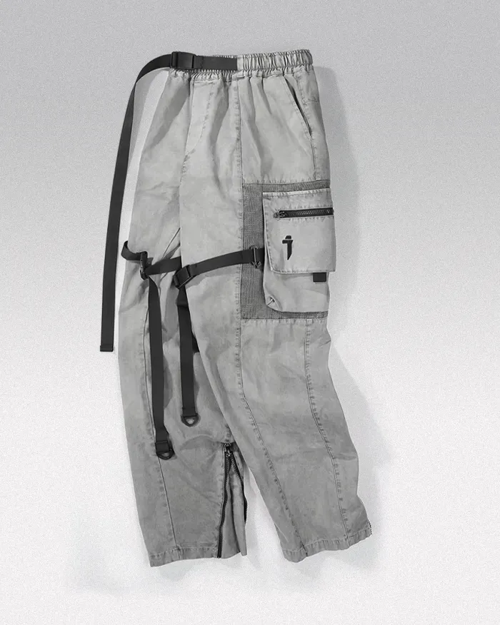 Grey techwear pants "Ebino" - Image 8