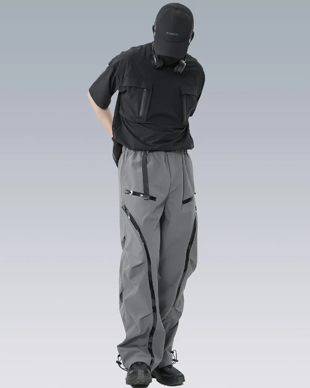Grey techwear pants "Gonan" - Image 7