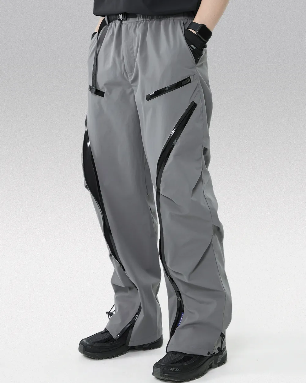 Grey techwear pants "Gonan" - Image 9