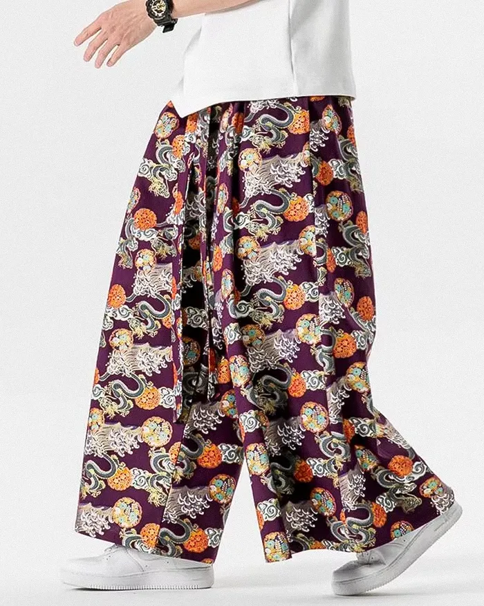 Japanese style wide leg pants "Akuzu" - Image 3